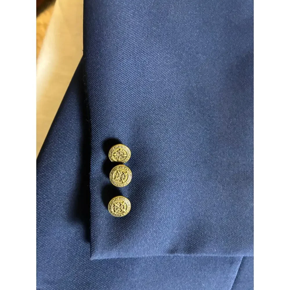 Vintage Engels Navy Blazer Gold Buttons Wool USA Mens Sport Coat Select Editions